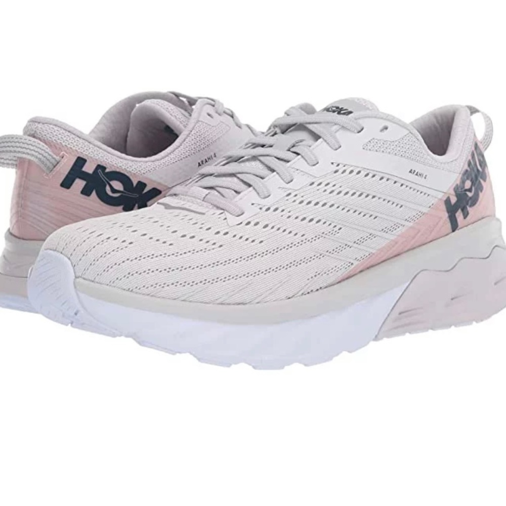 HOKA Womens Arahi 4 Nimbus Cloud/Lunar Rock !! Size 7